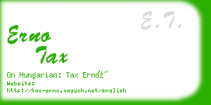 erno tax business card